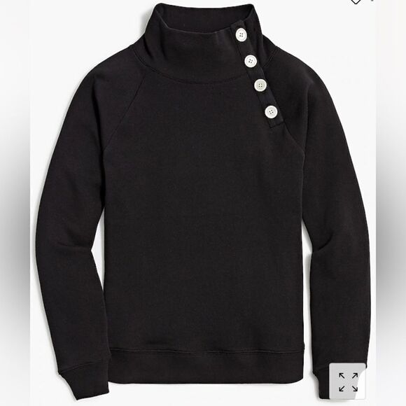 J. Crew Tartan wide button-collar sweatshirt* - Picture 1 of 6